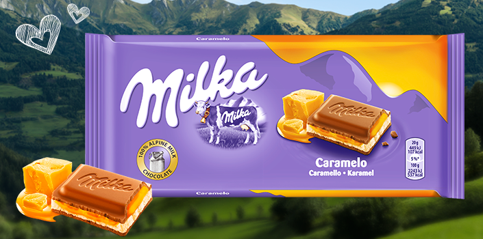 Chocolate Milka Caramelo barra 100 gr